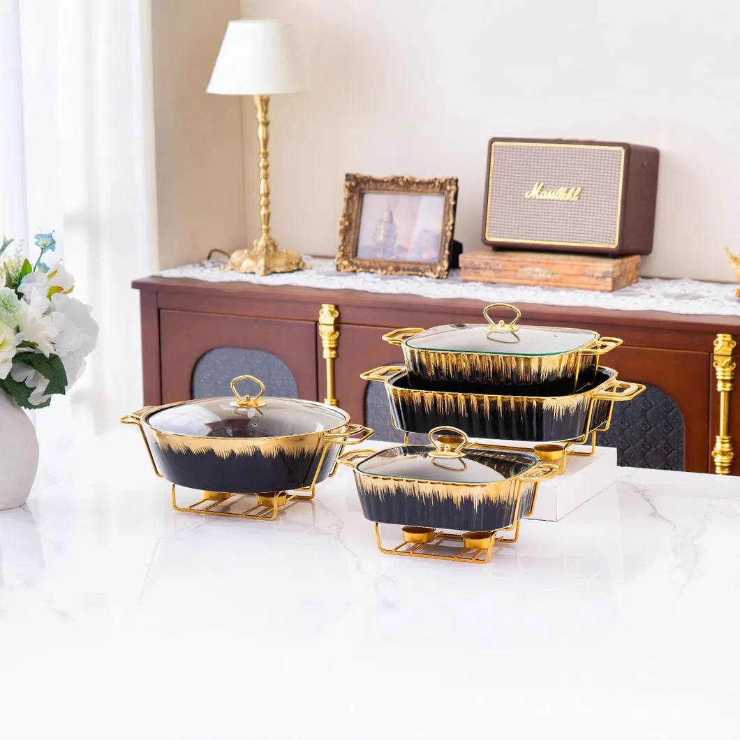 Rectangular Porcelain Casserole Trays Ceramics Chafers, and Buffet Sets Mi29697