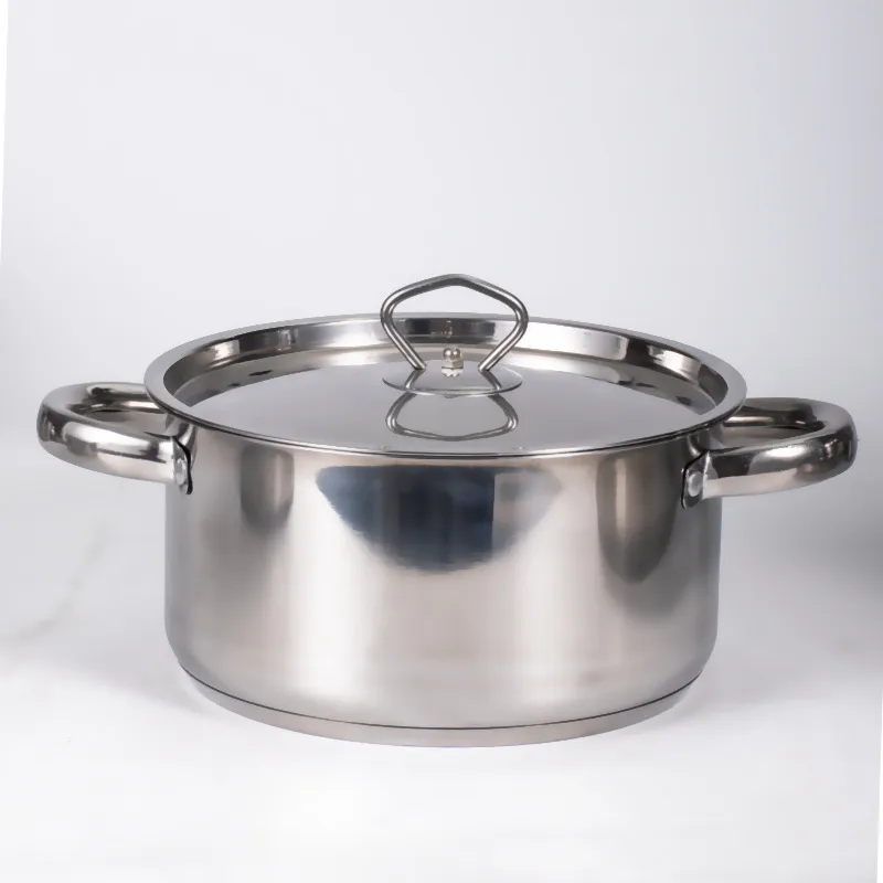 15-Piece Stainless Steel Cookware Set Stay-Cool Handle Kitchen Cooking Pan Pots and Pans Nontoxic Metalpot Set