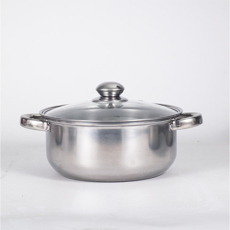 Home Kitchen Cookware Sets 10-Piece Basic Stainless Steel Pots and Pans for Gas Electric Halogen Ceramic Induction Hobs Type 7