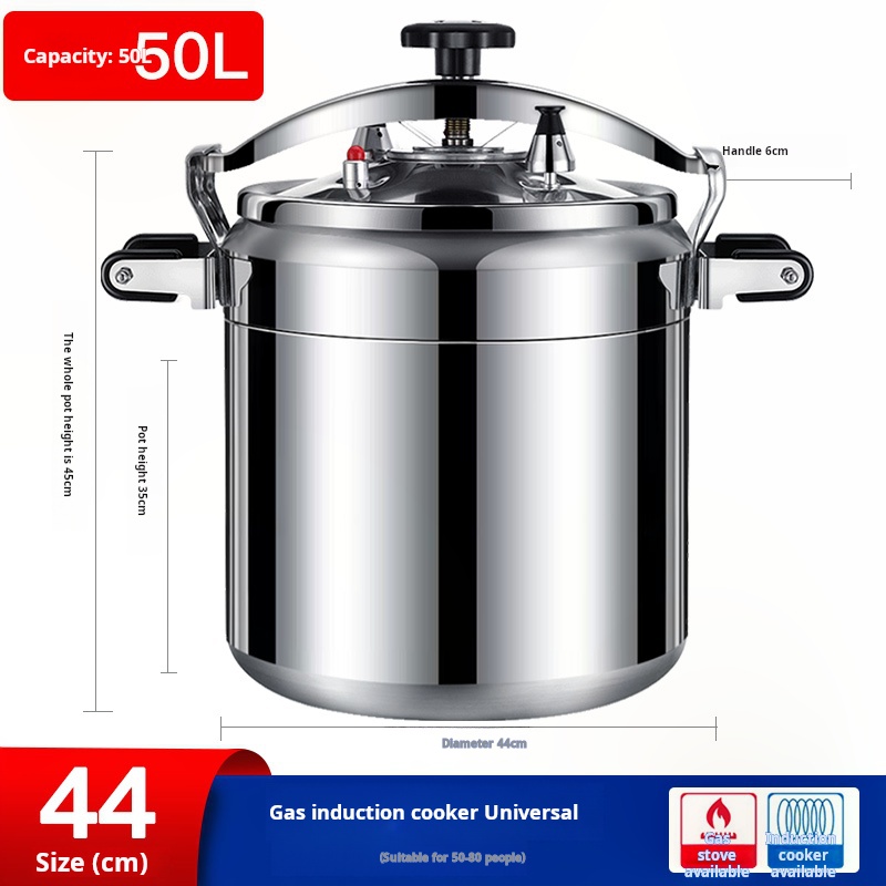 Large Aluminum Soup Pot and Cookware Set New Camping Pressure Cooker Kitchen Supplies for Gas Stove for Outdoor Cooking