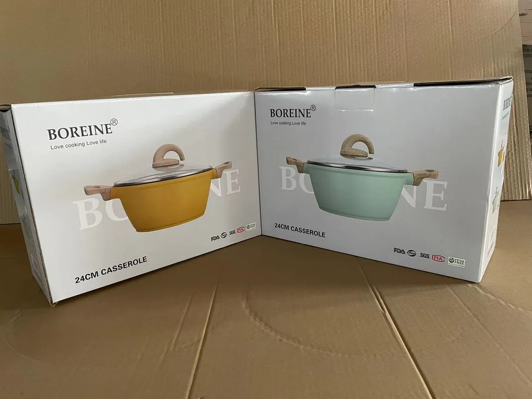 Factory Aluminium Cookware Set Casserole Fry Sauce Pan Granite Ceramic Kitchen Cooking