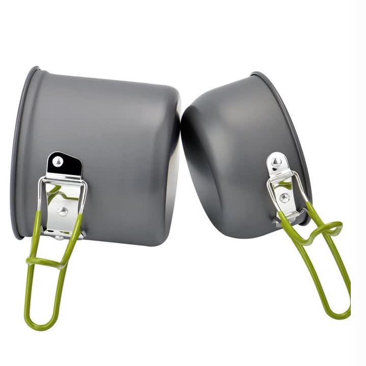 Camping Hiking Cookware Set Outdoor Portable Picnic Cookware Kit Alumina Pot Set Travel Cooking Accessory Pot for Camping