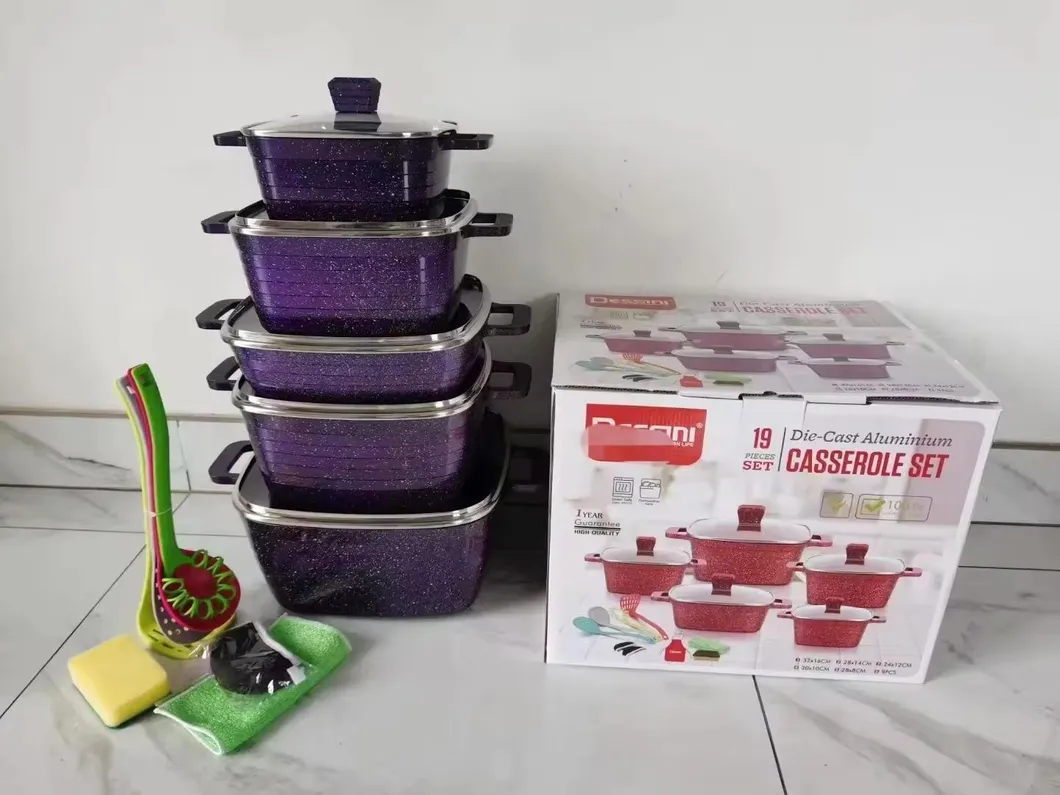 Wholesale Panelas Kitchen Ware Non Stick Aluminium Cooking Pot Die Cast Aluminum Cookware Set