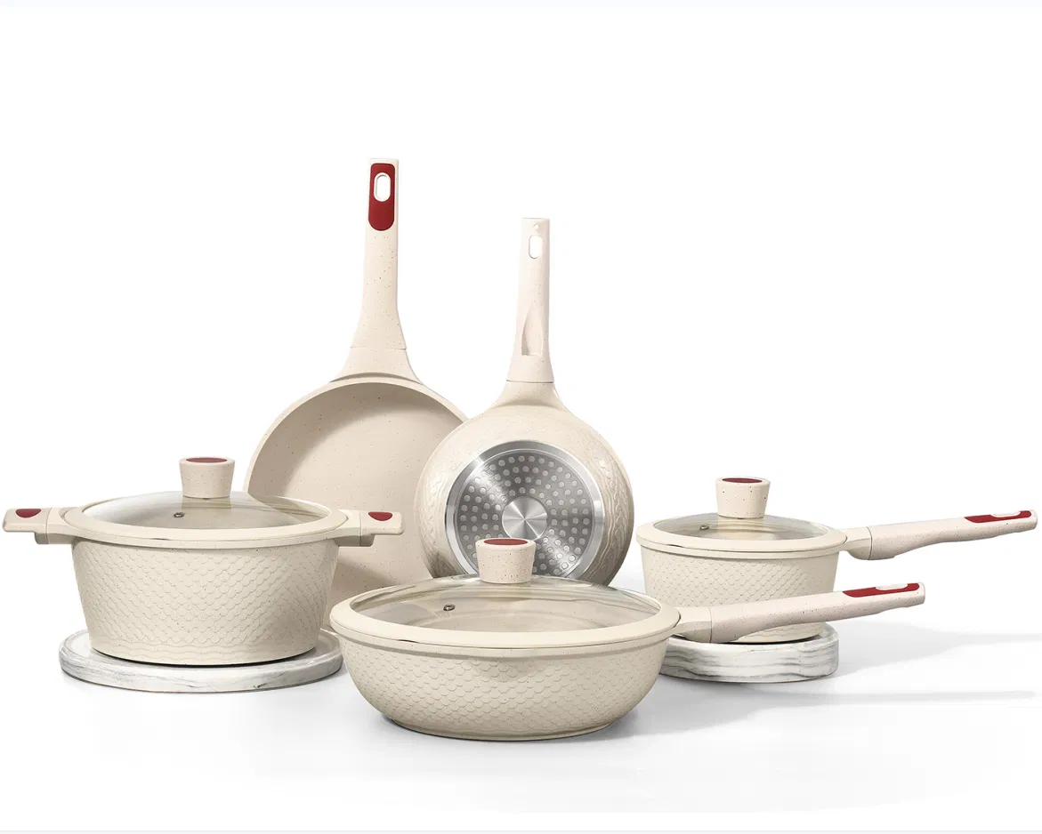 Factory Granite Pot Cookware Set Commercial Nonstick Kitchenware Casserole Ceramic Hot Selling