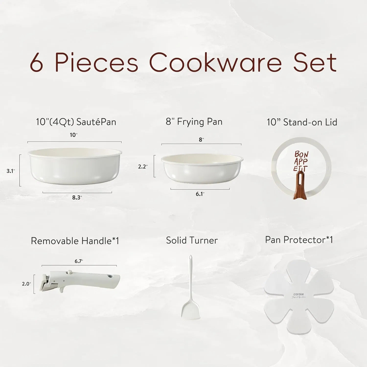 Ceramic Pots and Pans Set Details 7