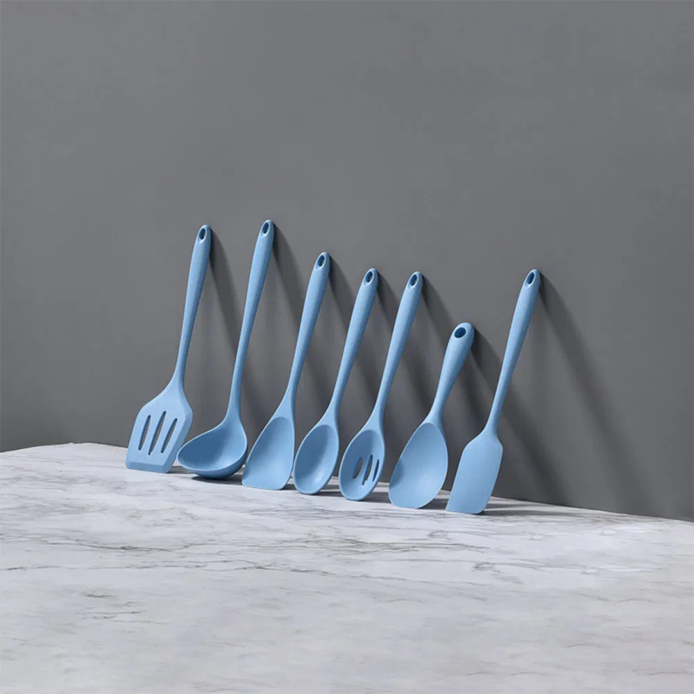 Flexible Non Toxic Silicon Cookware Manufacturing Customizable Easy to Clean Thickened Silicone Cooking Utensils Set
