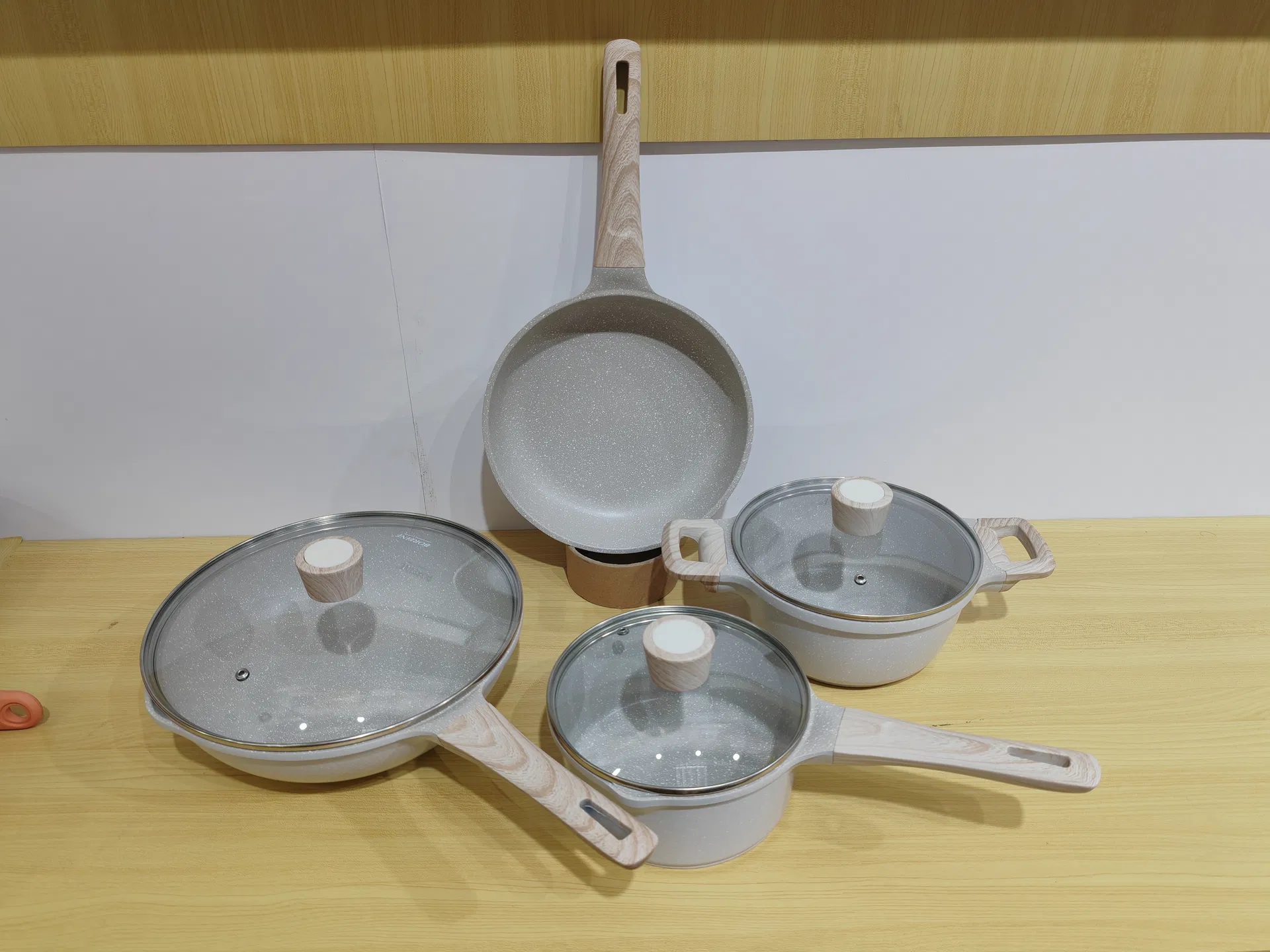 Granite Cooking Pot Nonstick Frypan Saucepan Saute Pan Casserole Ceramic Cookware Set