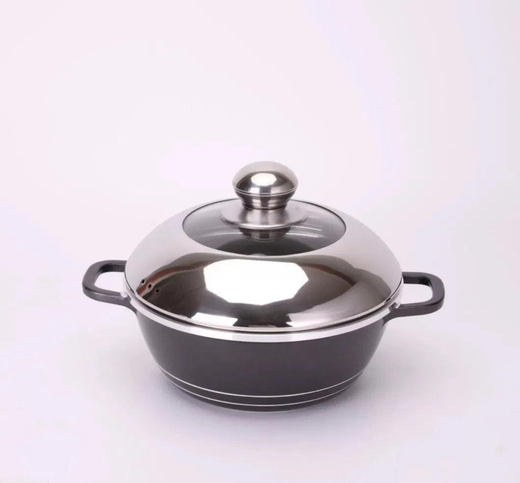 Hot Selling Die Cast Aluminum Non Stick Dessini 10 PCS Cookware Sets with 2 in 1 S/S Covers