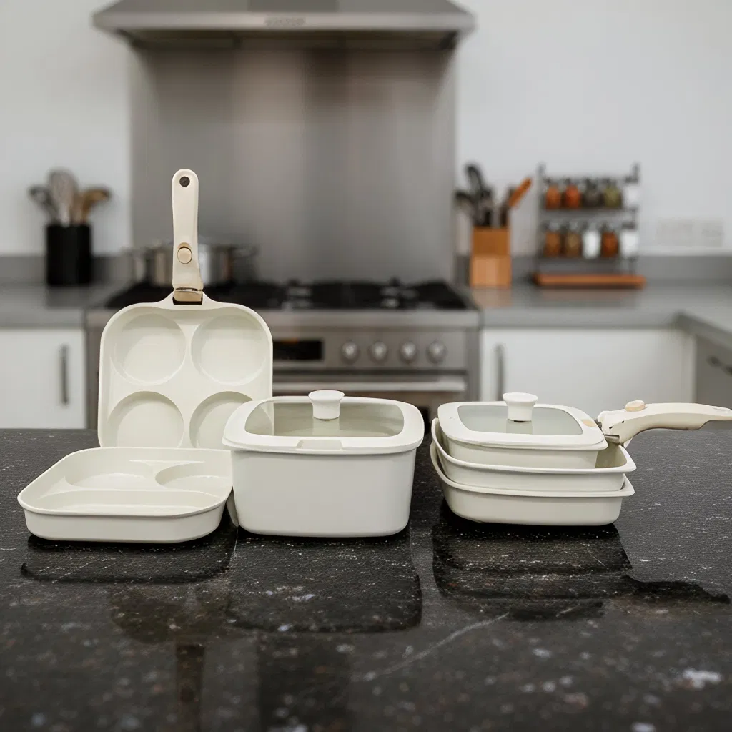 Space-Saving Detachable Handle Cookware Set Detail 3