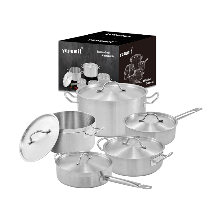 Commercial Kitchen Factory Price Stainless Steel Saucepan Professional Cookware Chef Set