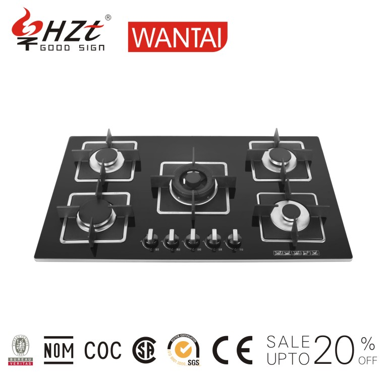 Smart Kitchen Appliance Table Cooker Gas Stove Hob Bulit-in 5 Burners