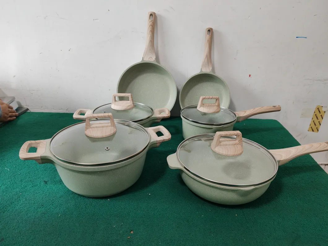 Cookware Set Casserole Fry Sauce Pan Granite Ceramic Modern Durable Kitchen Cooking