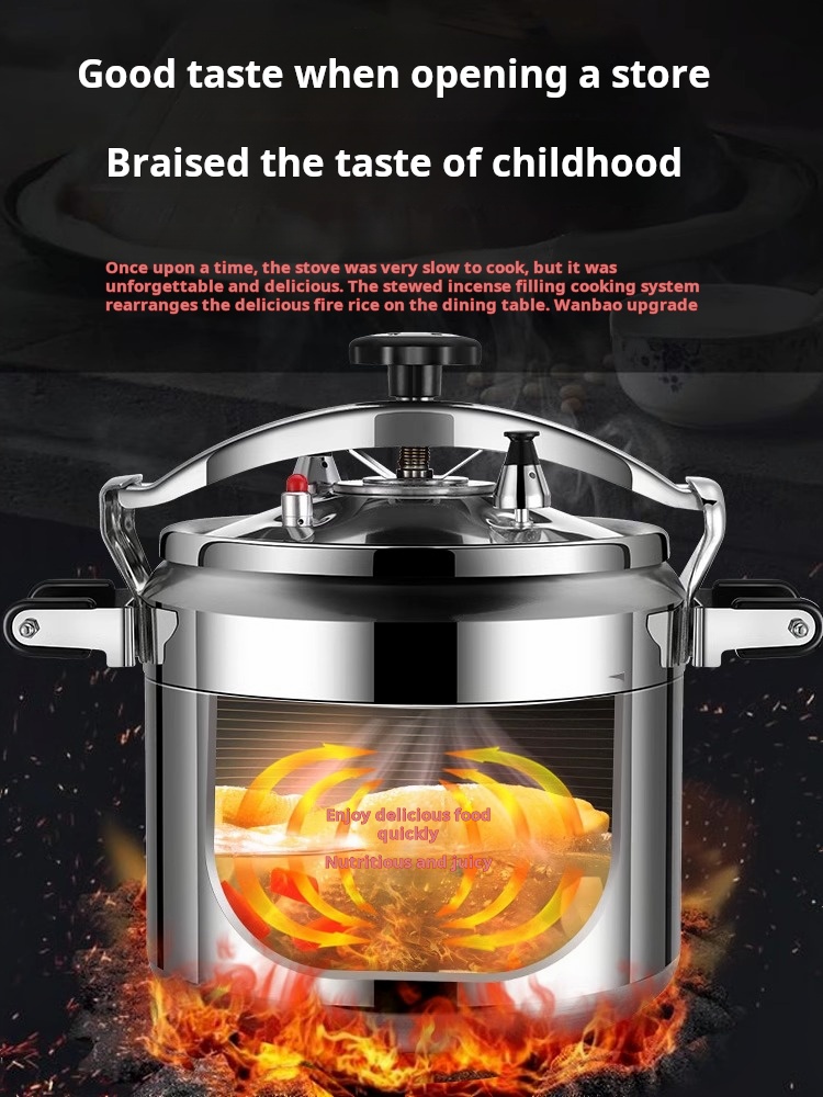 Large Aluminum Soup Pot and Cookware Set New Camping Pressure Cooker Kitchen Supplies for Gas Stove for Outdoor Cooking