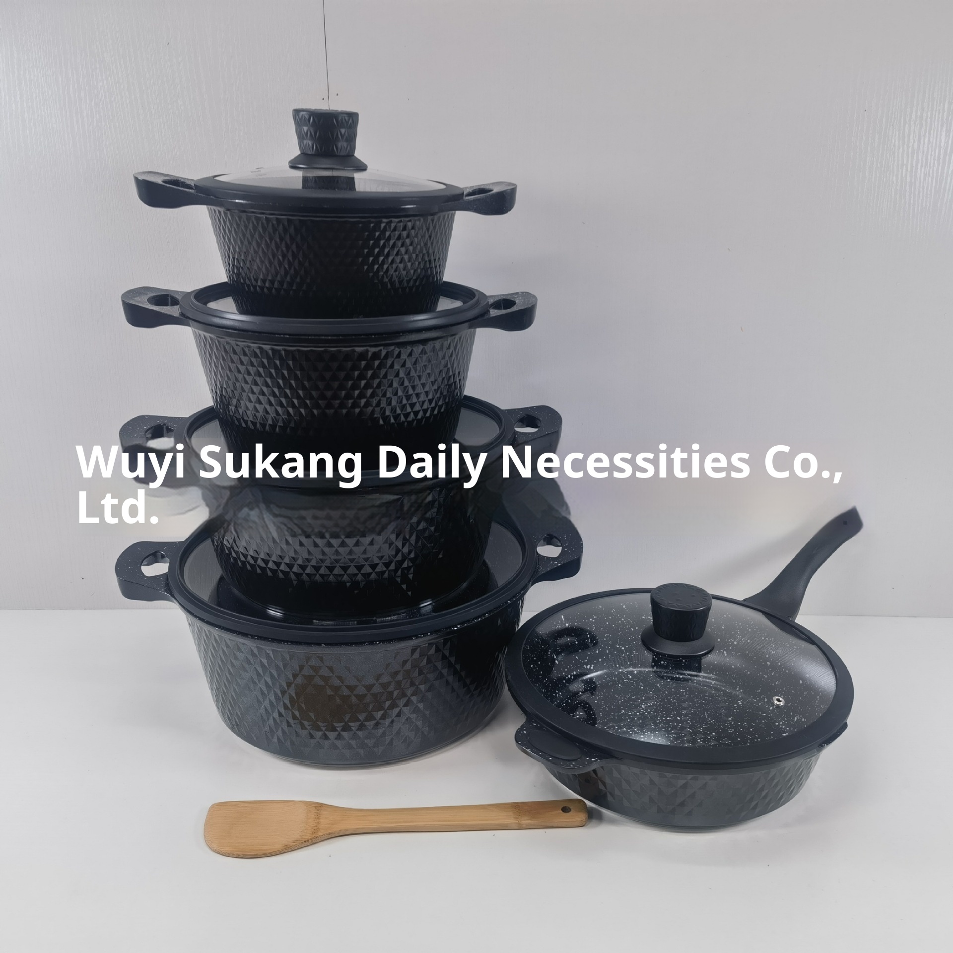 11-Piece Classic Aluminum Cookware Set PTFE Non-Stick Glass Lids Oven Dishwasher Safe Gas Induction Compatible Kitchen