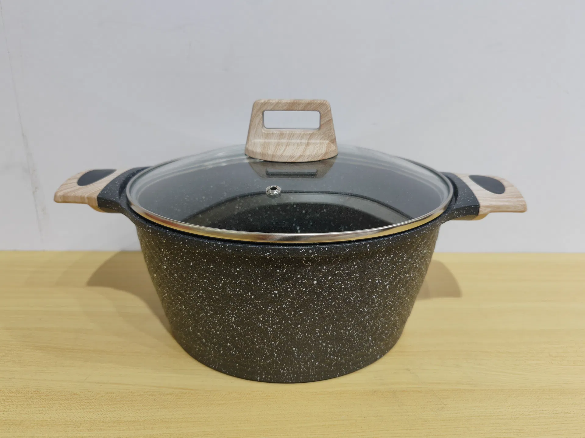 Kitchen Ceramic Pot Pan Frying Saucepan Saute Stay-Cool Handles Nonstick Cookware Set