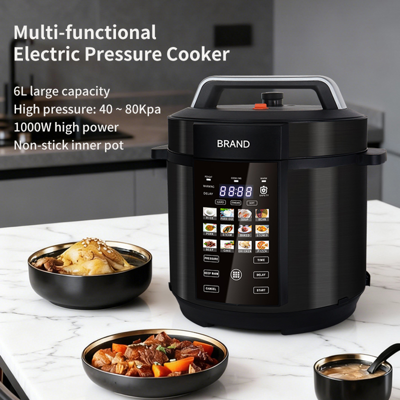 Multifunctional Electric Pressure Cooker 6L Large Capacity Home Kitchen Colour Display Smart Digital Rice Cooker