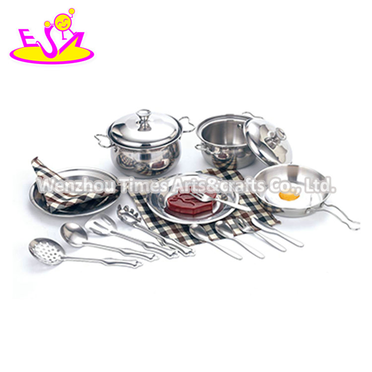 Wholesale 8 PCS Metal Kitchen Toy Pots and Pans Set for Kids M03A001