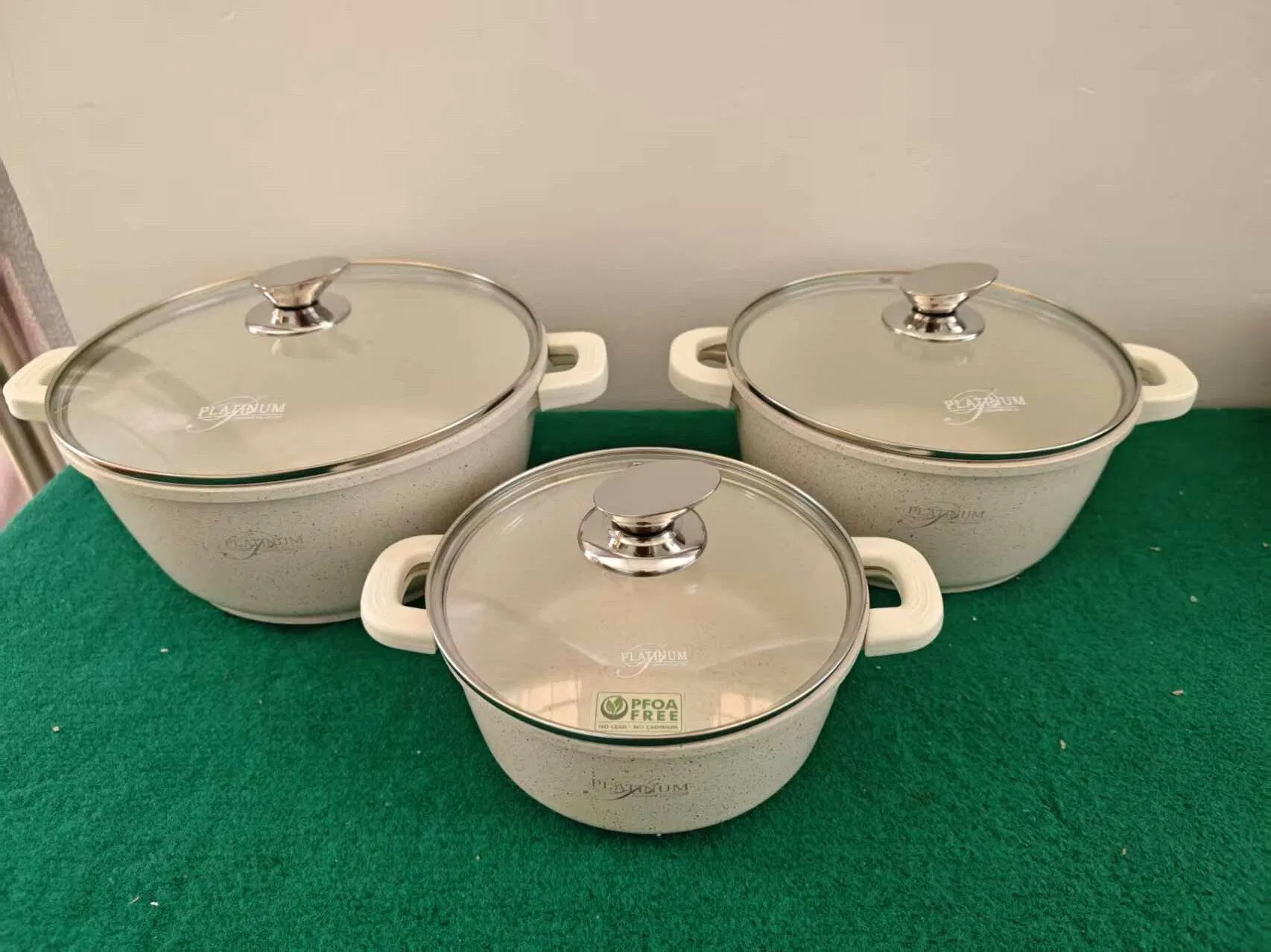 Factory Marble Modern Kitchen Ware Cookware Set Casserole Aluminium Fry Pan Ceramic