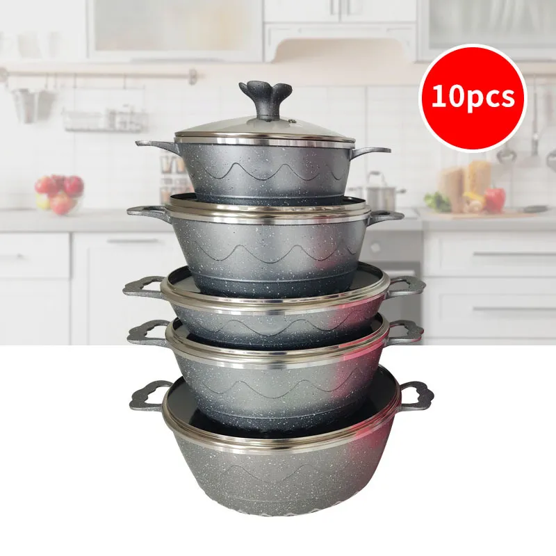 Non-Stick Cooking Pot Die Cast Aluminum Cookware Set