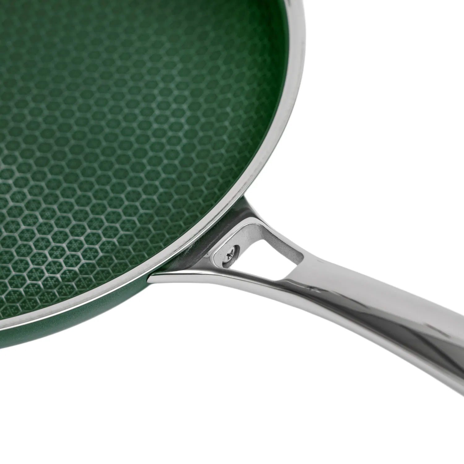 Nonstick Honey Comb Coating Stainless Steel Blackish Green Ceramic Outer Layer 2PCS Cookware Set