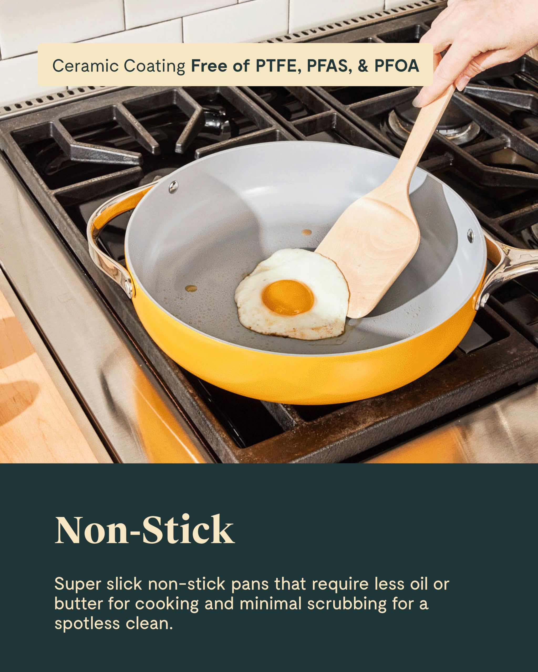 Nonstick Ceramic Coating Cookware Set (8 Piece) Pots Carawayhome Manufacturer Wholesale Hot Sale Lids Kitchen Storage Oven Safe