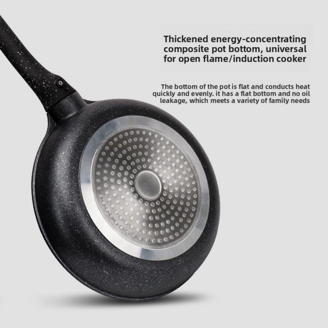 Detachable Handle Aluminum Non-stick Frying Pan Space Saving Induction Cookware Set Removable Handle Skillet for Home &amp; Camping