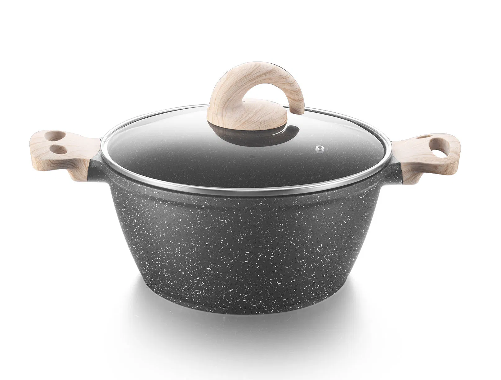 Luxury New Cooking Pot Kitchen Fry Pan Casserole Granite Ceramic Cookware Set