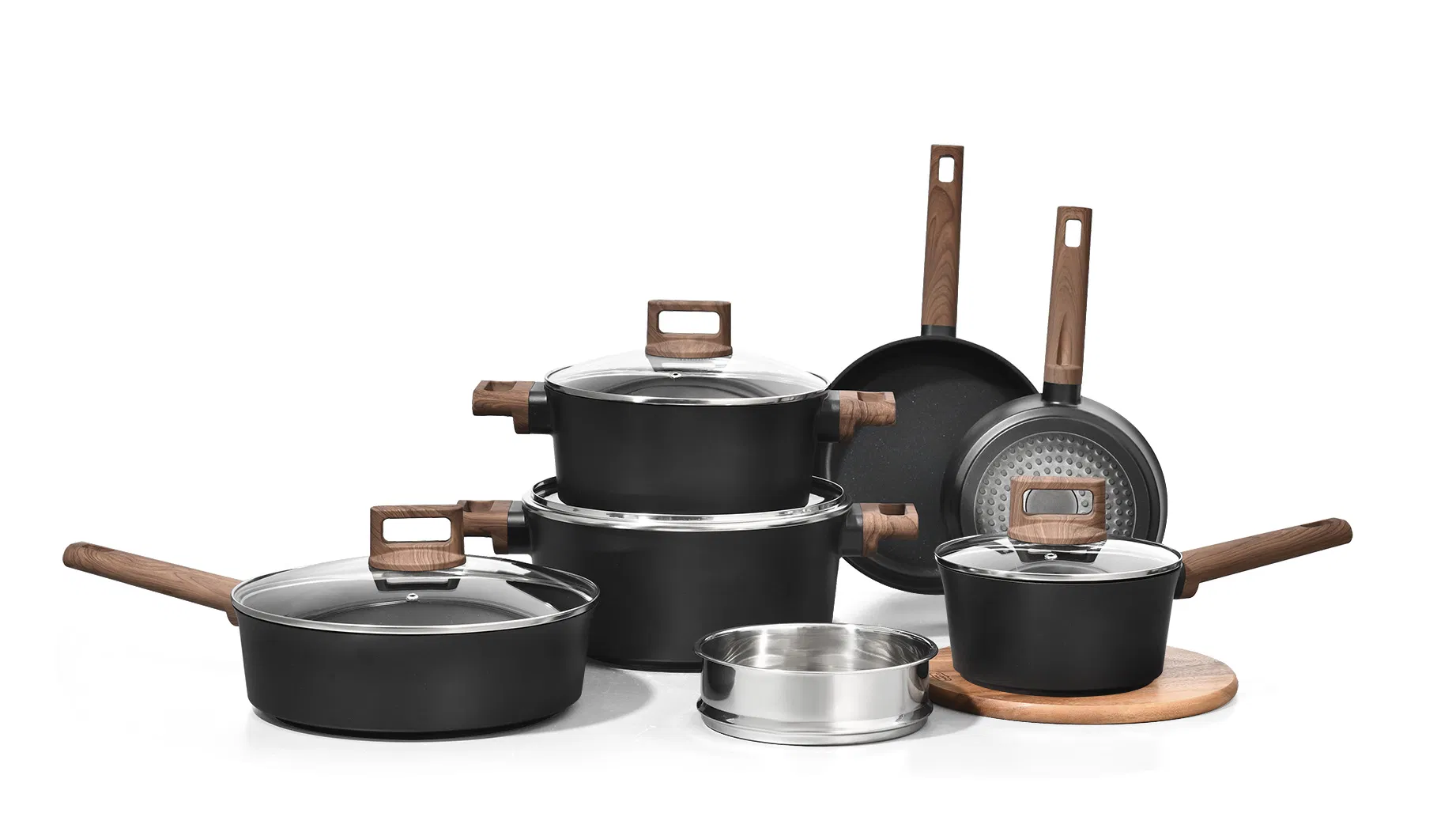 Granite Black Marble Nonstick Cookware Detail 6