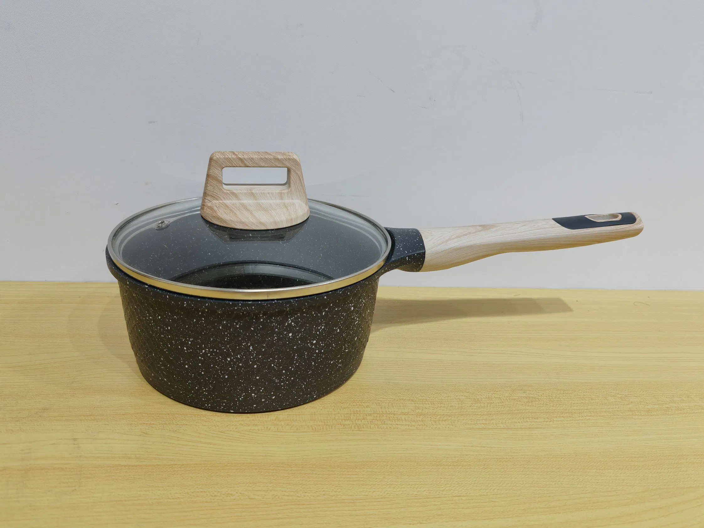 Kitchen Ceramic Pot Pan Frying Saucepan Saute Stay-Cool Handles Nonstick Cookware Set