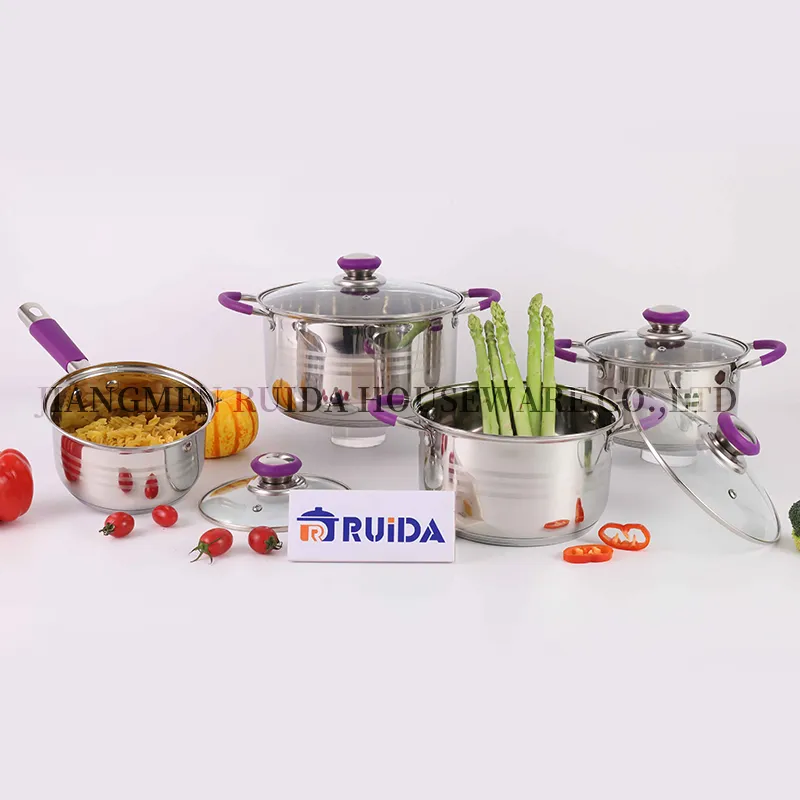 Kitchen Induction 8PCS Stainless Steel Cookware Kitchenware Set