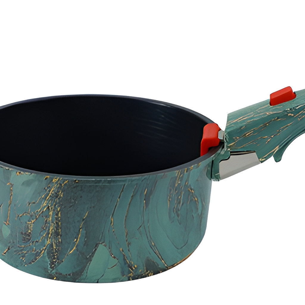 Professional 6Pcs Non-stick Malachite Green Removable Handle Induction Kitchen Custom Logo Carbon Steel Cookware Set