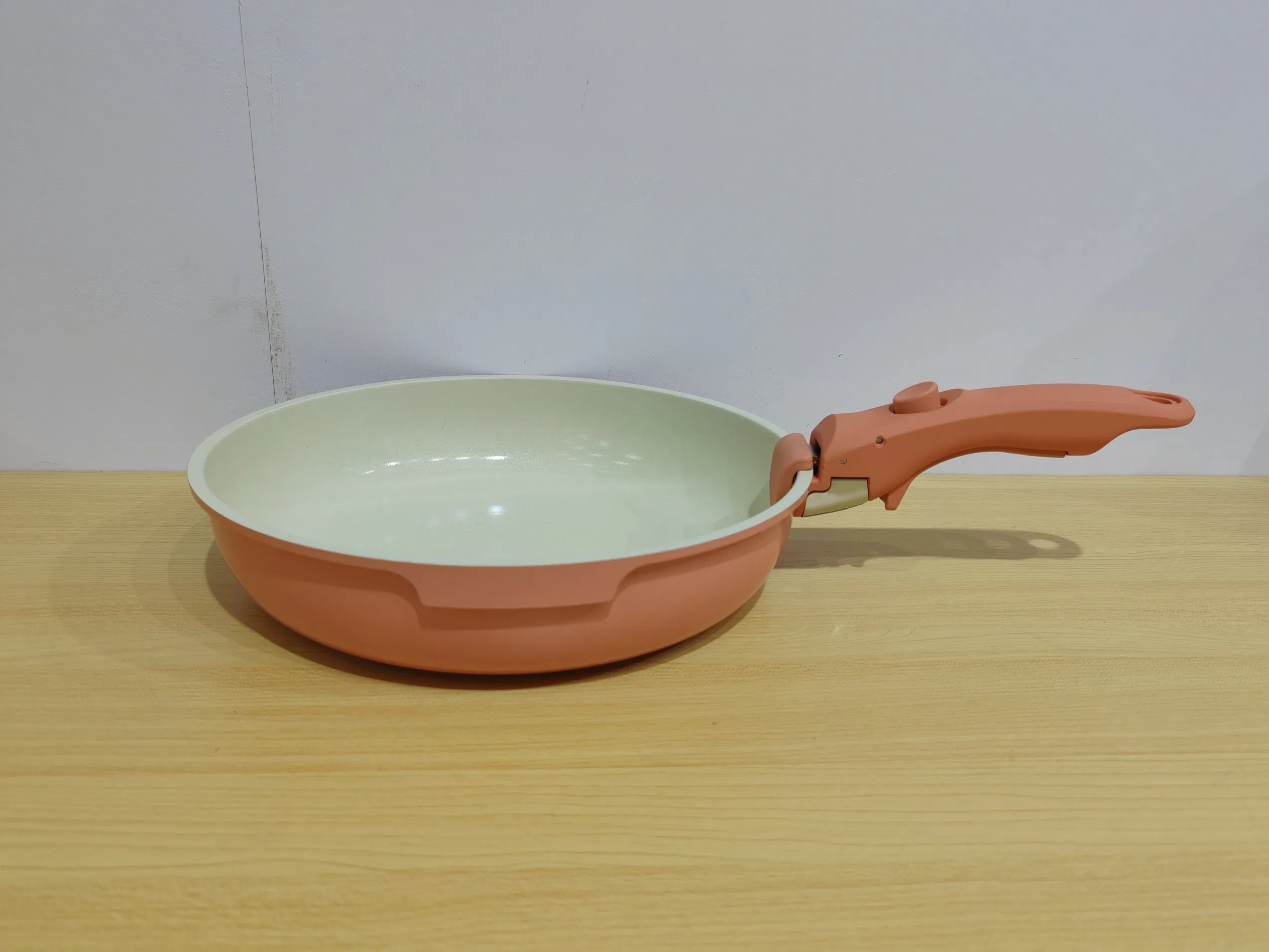 Pink Detachable Ceramic Frypan Nonstick Removable Kitchen Cooking Pot Saucepan Cookware Set