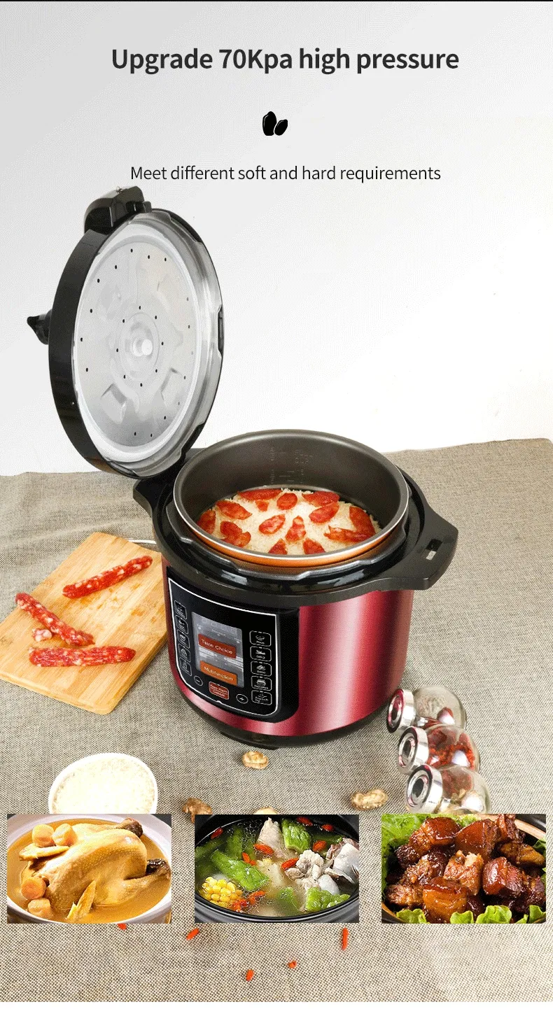 Smart Household Kitchen Appliance Large Stainless Steel Multifunction Electric Pressure Cooker