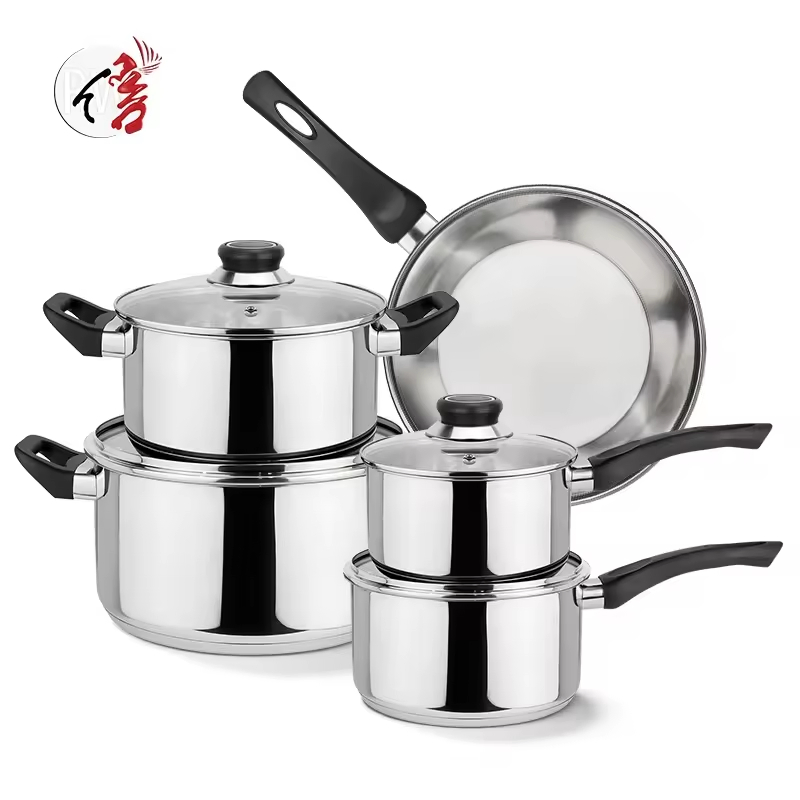Hot Sale Stainless Steel Multifunctional Cooking Pot Milk Pot Cookware Non Stick Kitchenware Cookware Set