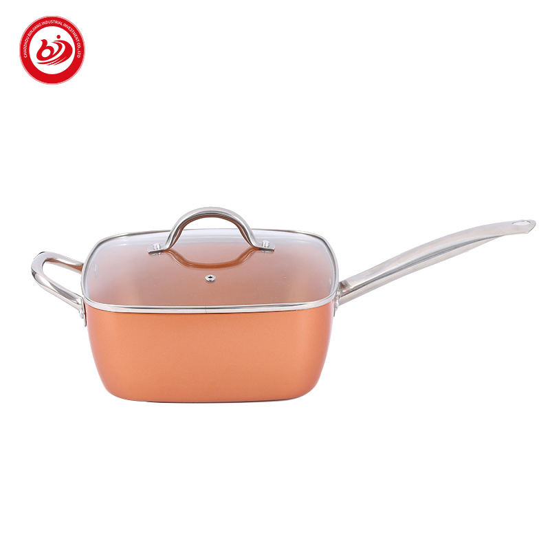 Household Business Kitchen Gift European and American Copper Induction Bottom Gift Non-Stick Pan Cookware Set