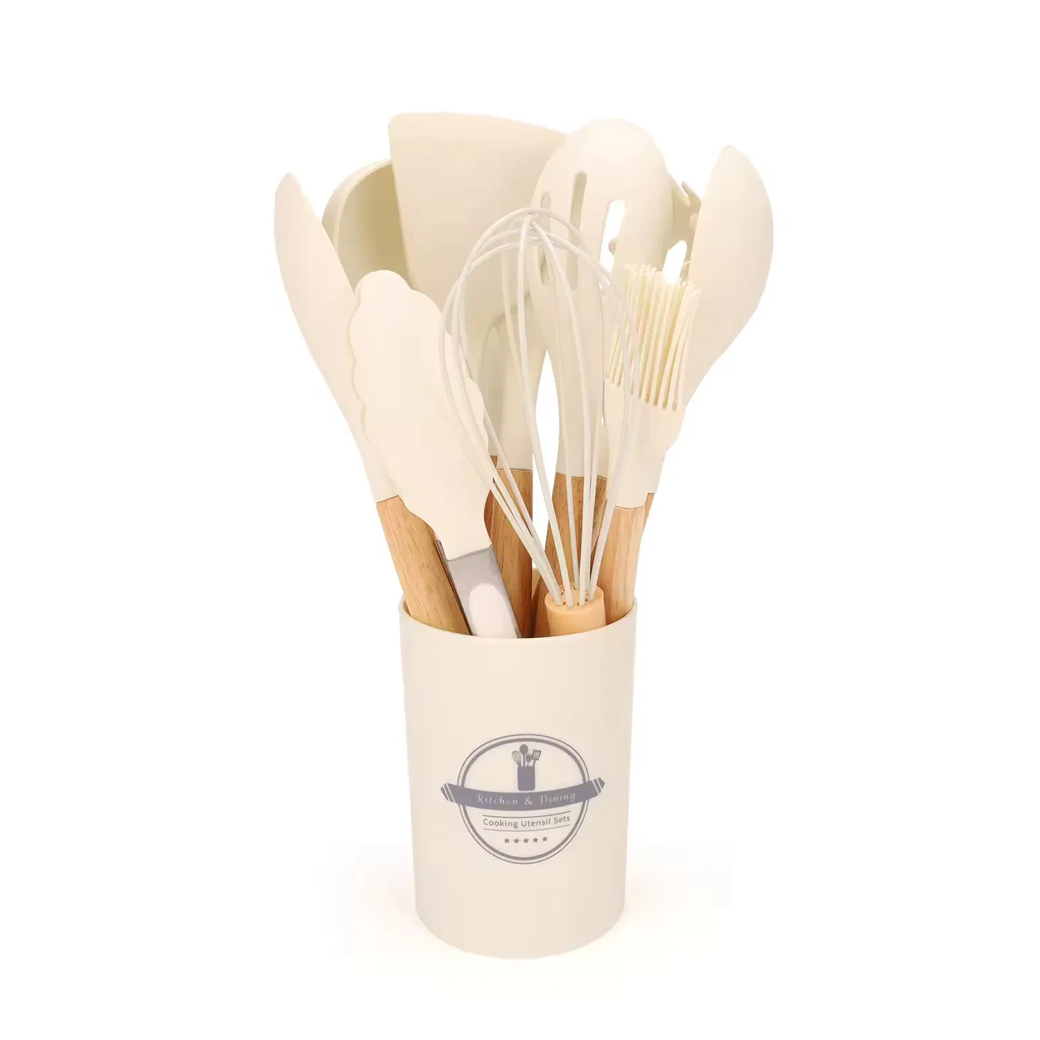 Top Sells Silicone Kitchen Cooking Tools 12PCS Kitchen Utensil Set with Wood Handle