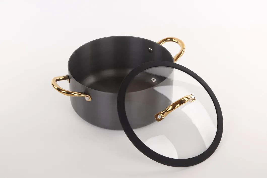Home Kitchen 8 PCS Hard Anodized Aluminum Cookware