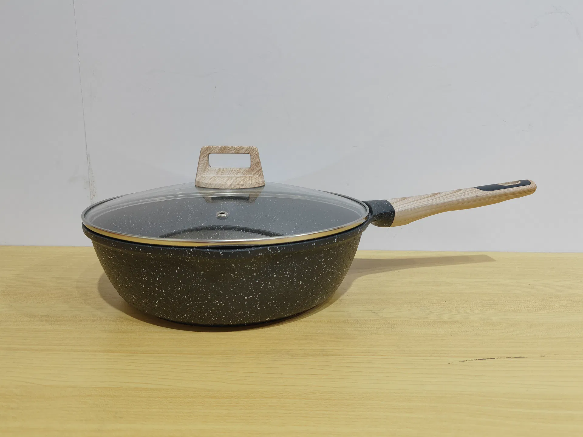 Kitchen Ceramic Pot Pan Frying Saucepan Saute Stay-Cool Handles Nonstick Cookware Set