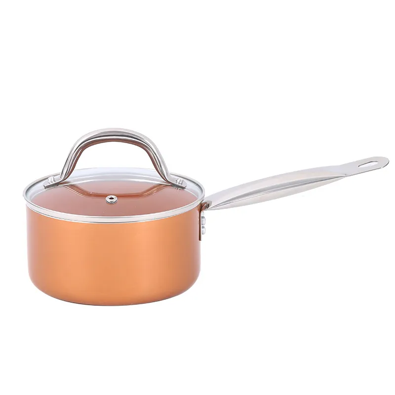 Household Business Kitchen Gift European and American Copper Induction Bottom Gift Non-Stick Pan Cookware Set