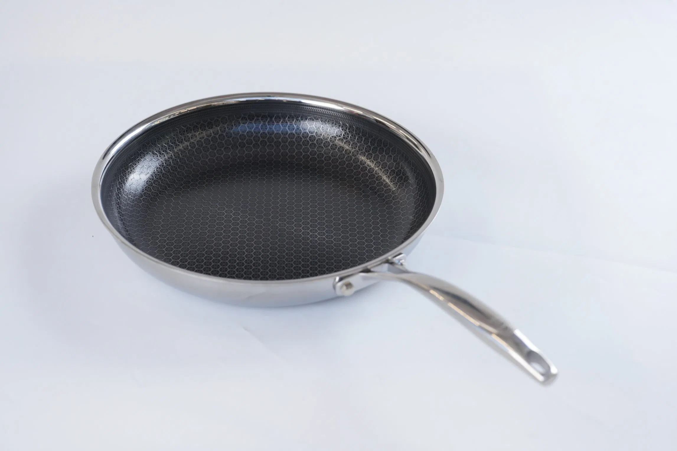 2025 Best Selling Cookware Tri-Ply Stainless Steel Ceramic Non-Stick Honey Comb Frypan Pfoa &amp; Pfas Free