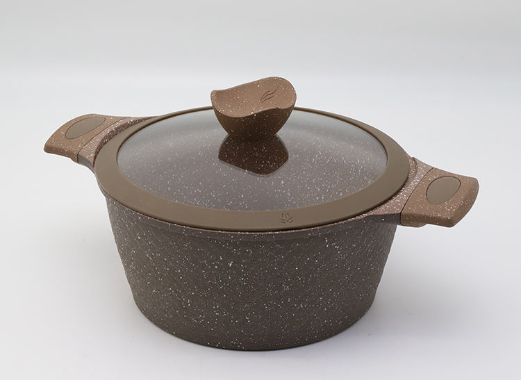 New 11PCS Induction Die Casting Aluminum Marble Nonstick Cookware Set