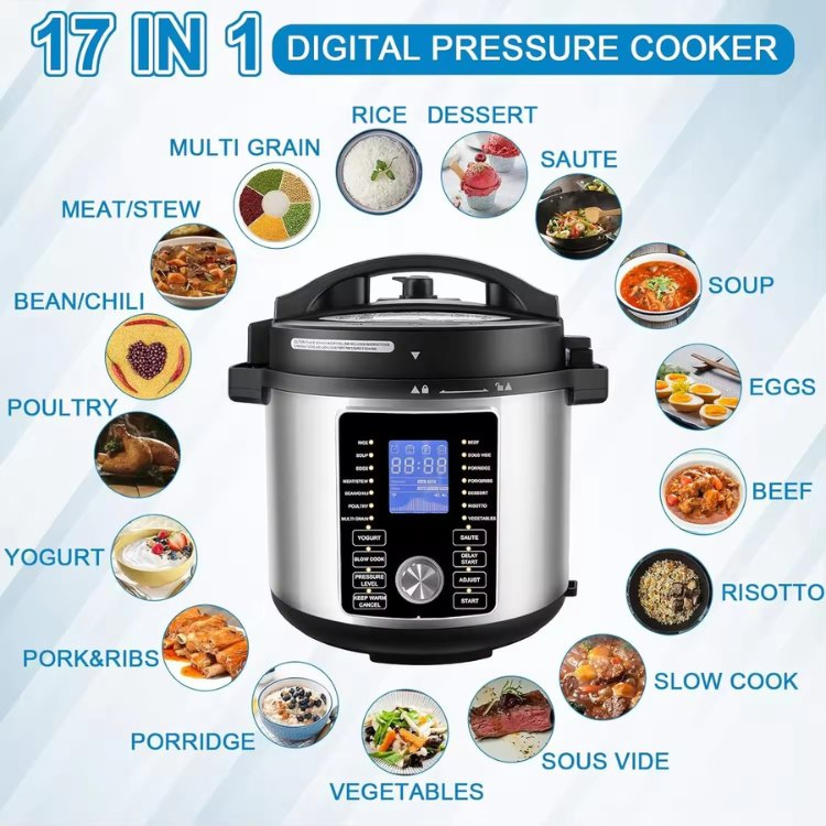 Kitchen Appliance 2-in-1 Pressure Cooker &amp; Air Fryer Swap Pot Electric Cookers Smart