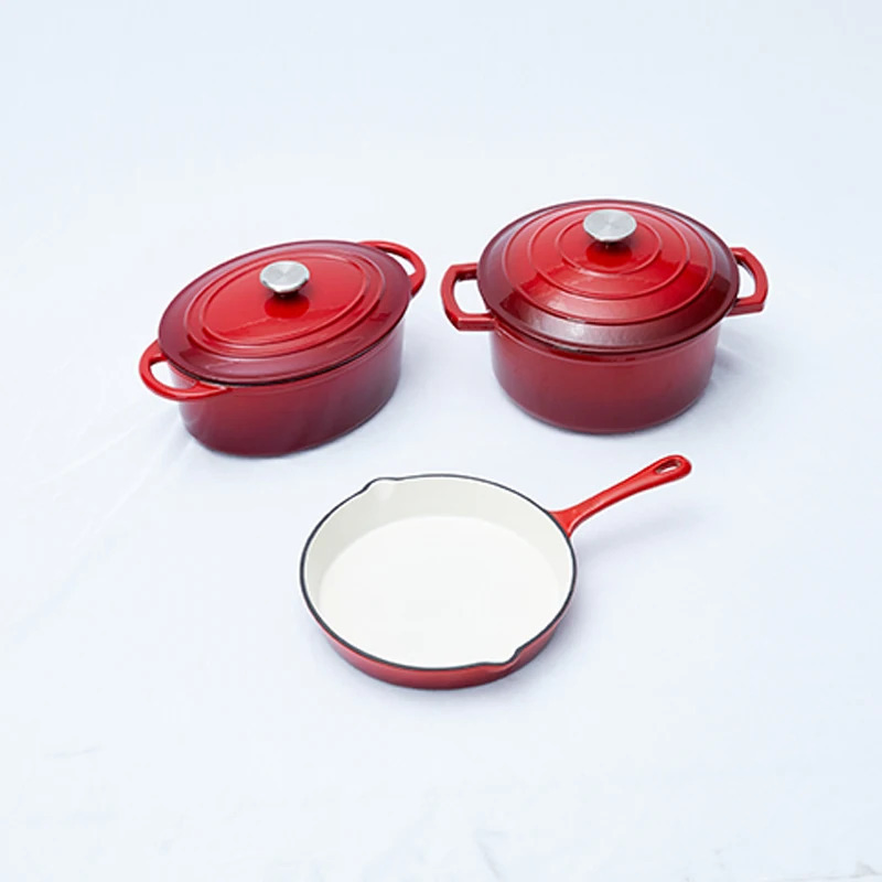 Kitchen Pots and Pans Set Cast Iron Pot Casseroles Dutch Ovens Nonstick Enameled Ceramic Pan Casting Iron Pan Cookware Sets