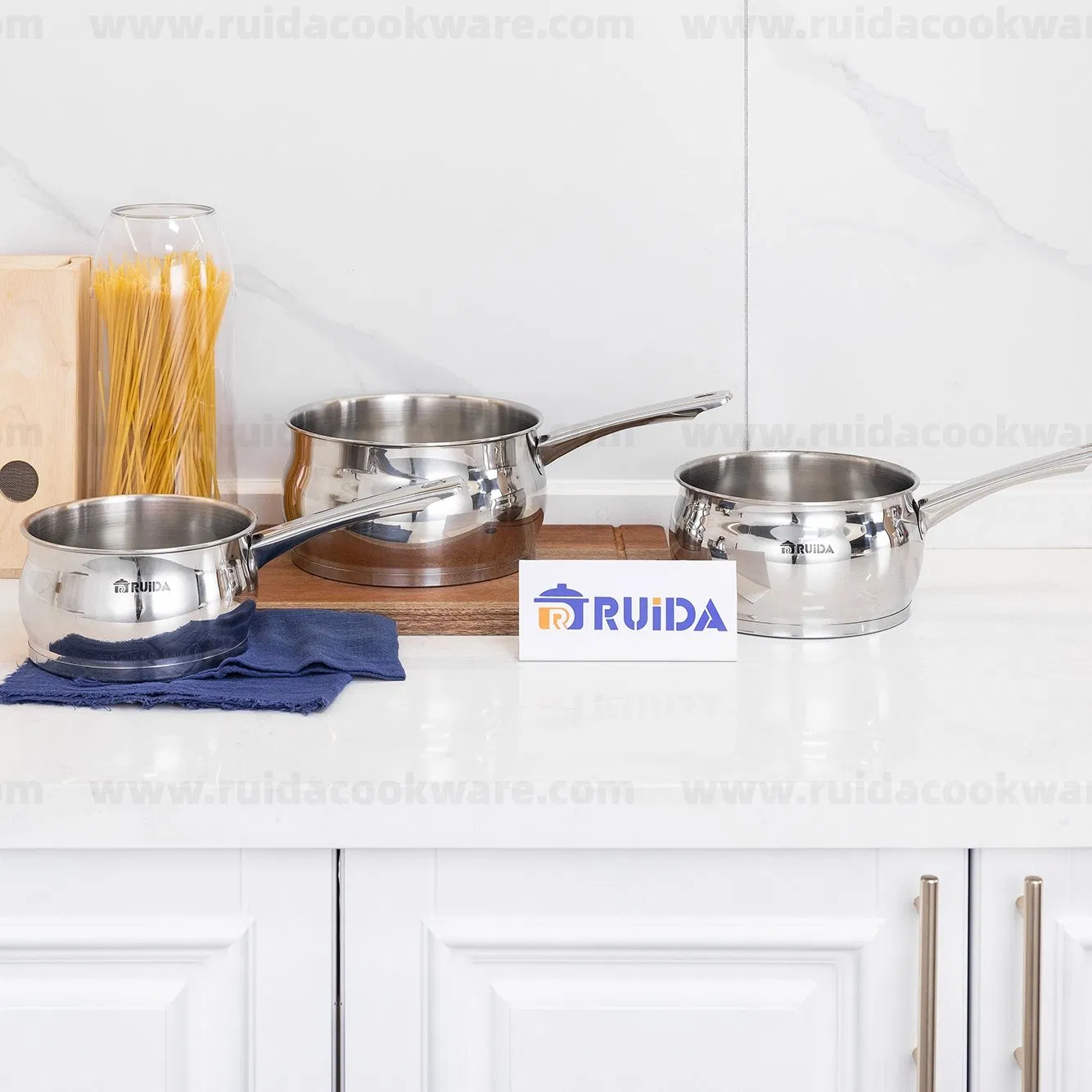 Hot Sale 3PCS Stainless Steel Milk Pot Saucepan Set