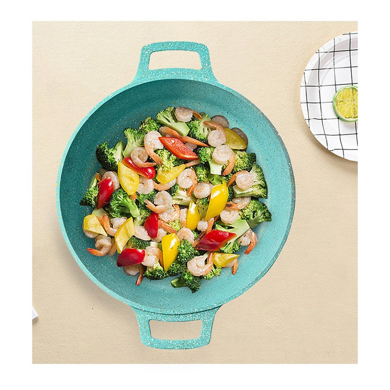 Aluminum Die-Casting Cookware Set Household Soup Pot Wok Kitchen Cooking Pot Set
