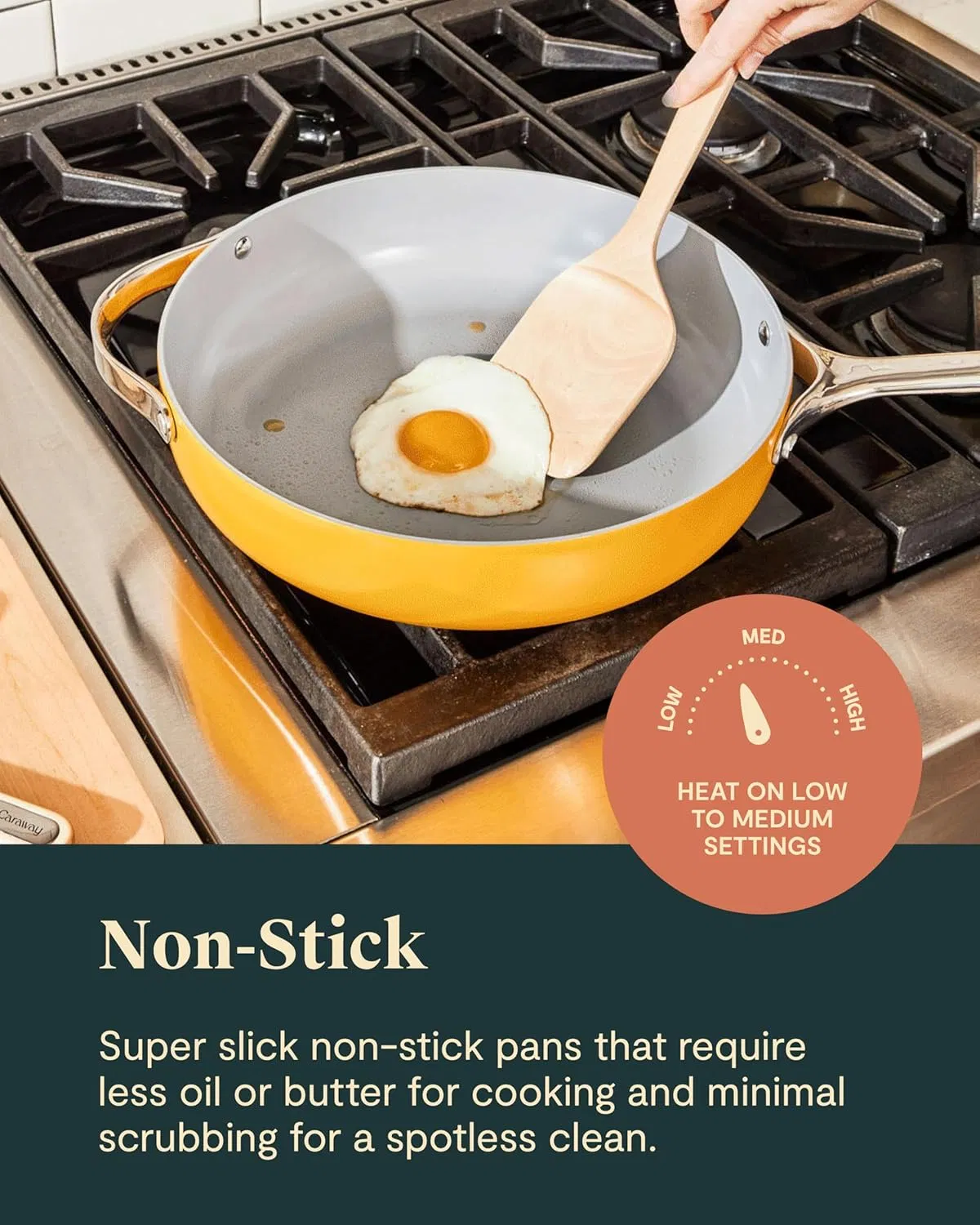 Non-Stick Ceramic Cookware Set (12 Piece) Pots, Pans, Lids and Kitchen Storage - Pfas &amp; Pfoa Free - Oven Safe Pan Set &amp; Compatible with All Stovetops - Cream
