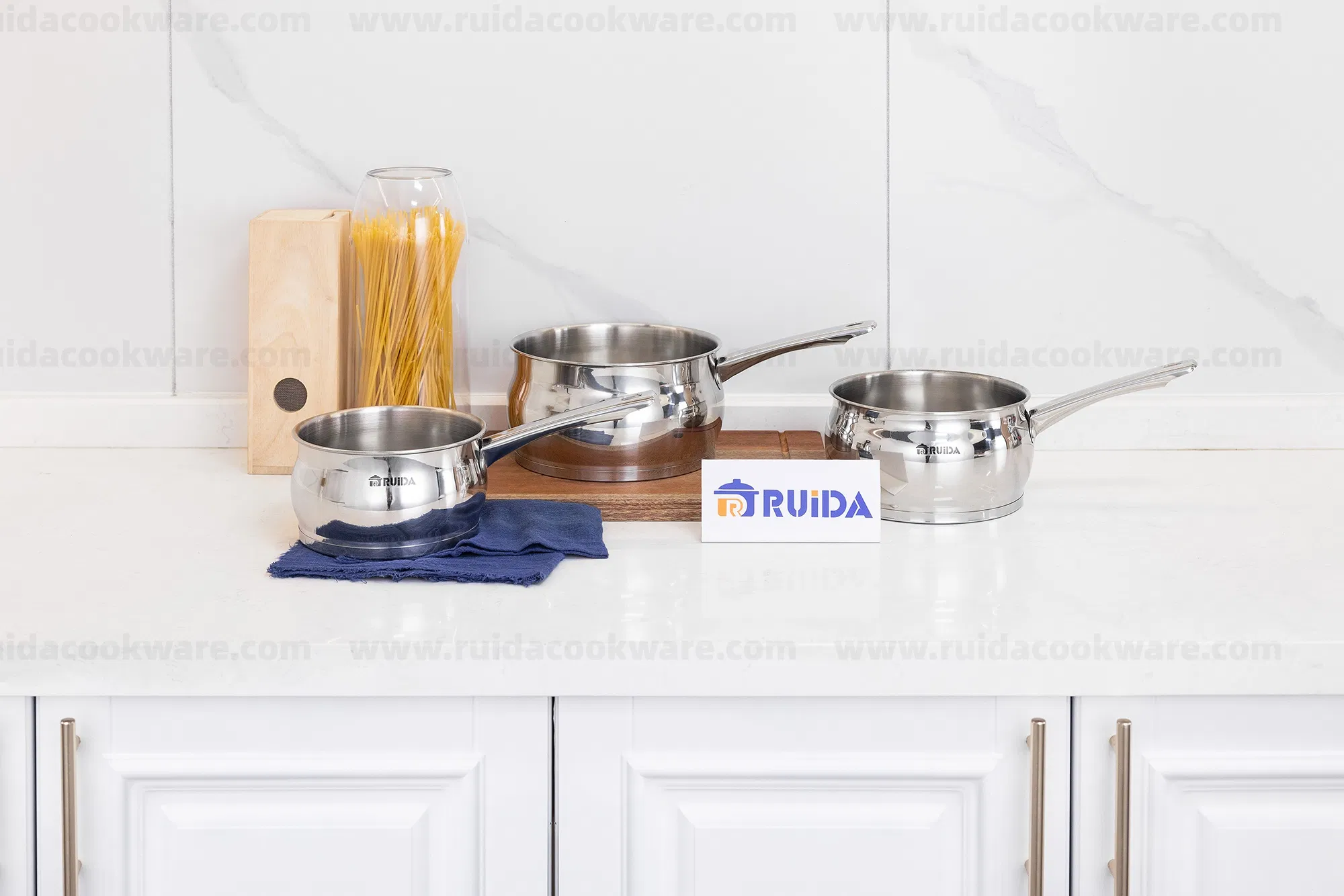 Hot Sale 3PCS Stainless Steel Milk Pot Saucepan Set
