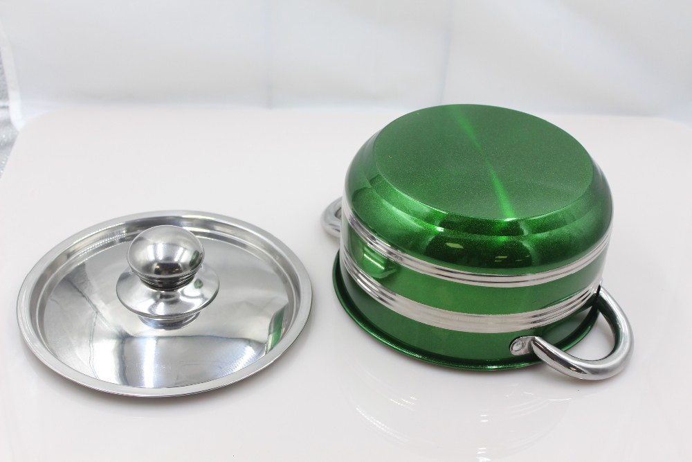 Induction Stove Color Painting Coating Stainless Steel Kitchenware Cooking Pots Cookware Set