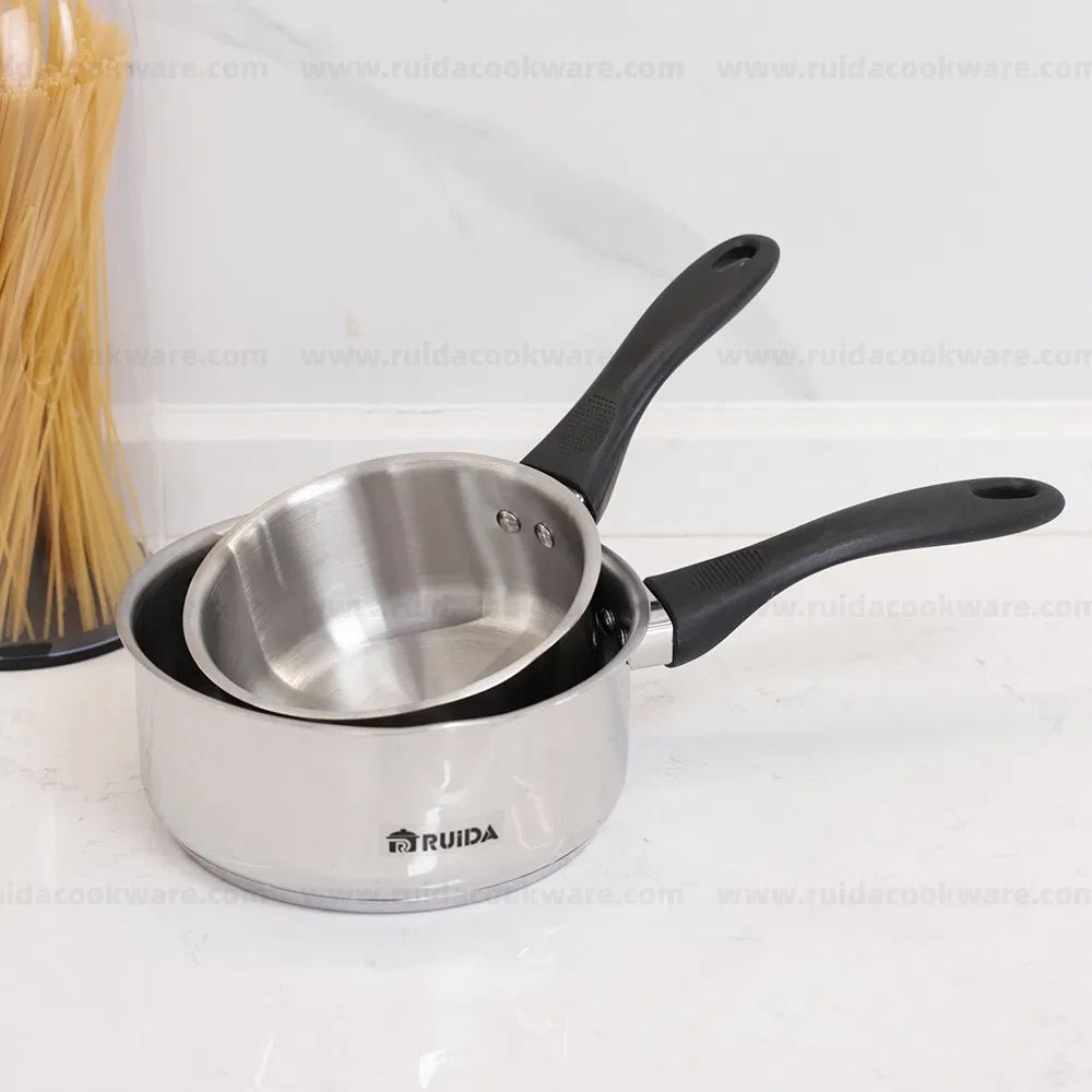 Houseware Kitchenware Saucepan Pan Stainless Steel Cookware Set with Bakelite Handle