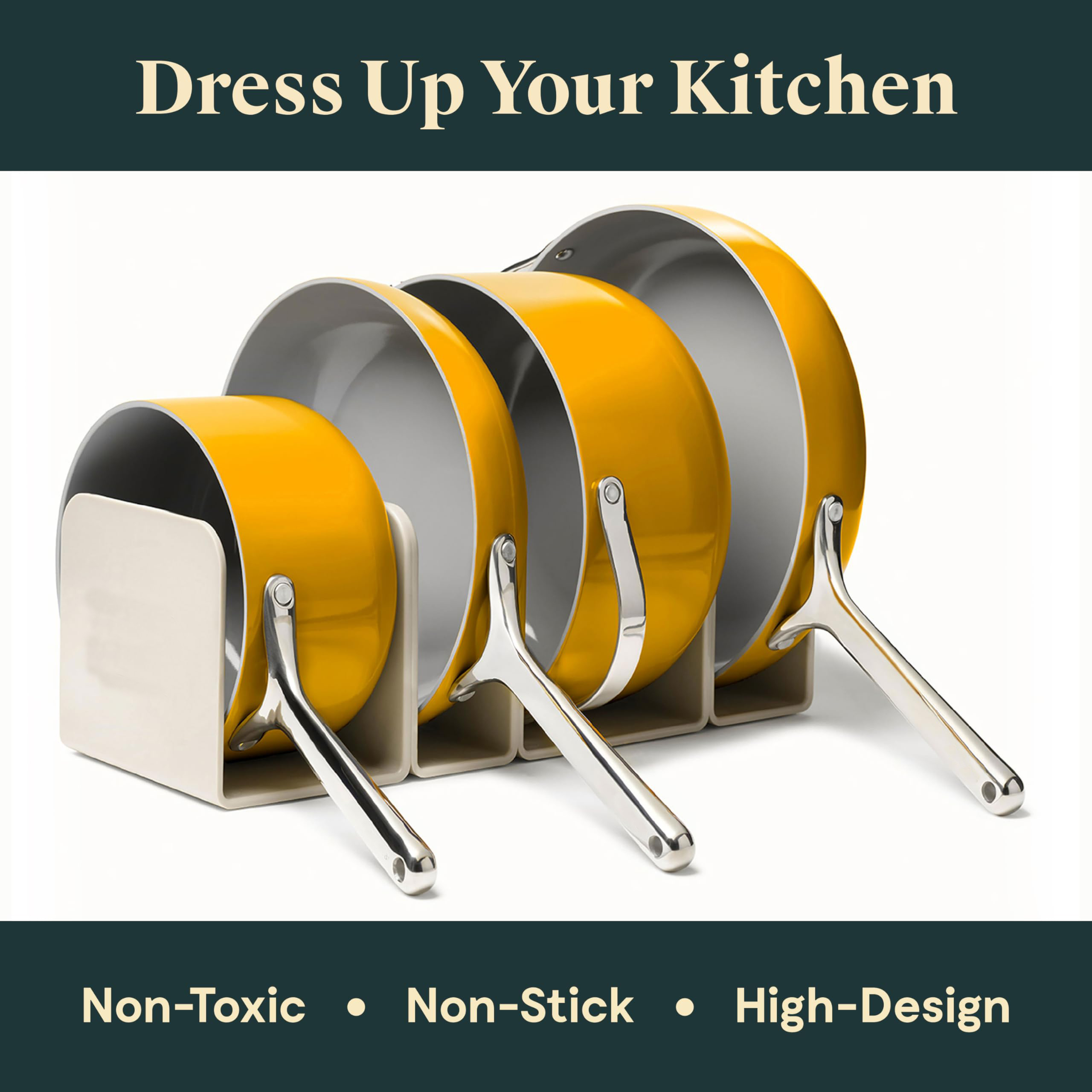 Nonstick Ceramic Coating Cookware Set (8 Piece) Pots Carawayhome Manufacturer Wholesale Hot Sale Lids Kitchen Storage Oven Safe